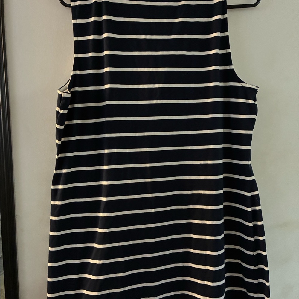 Nautica size large Navy and White Striped women’s Dress large - Picture 5 of 5